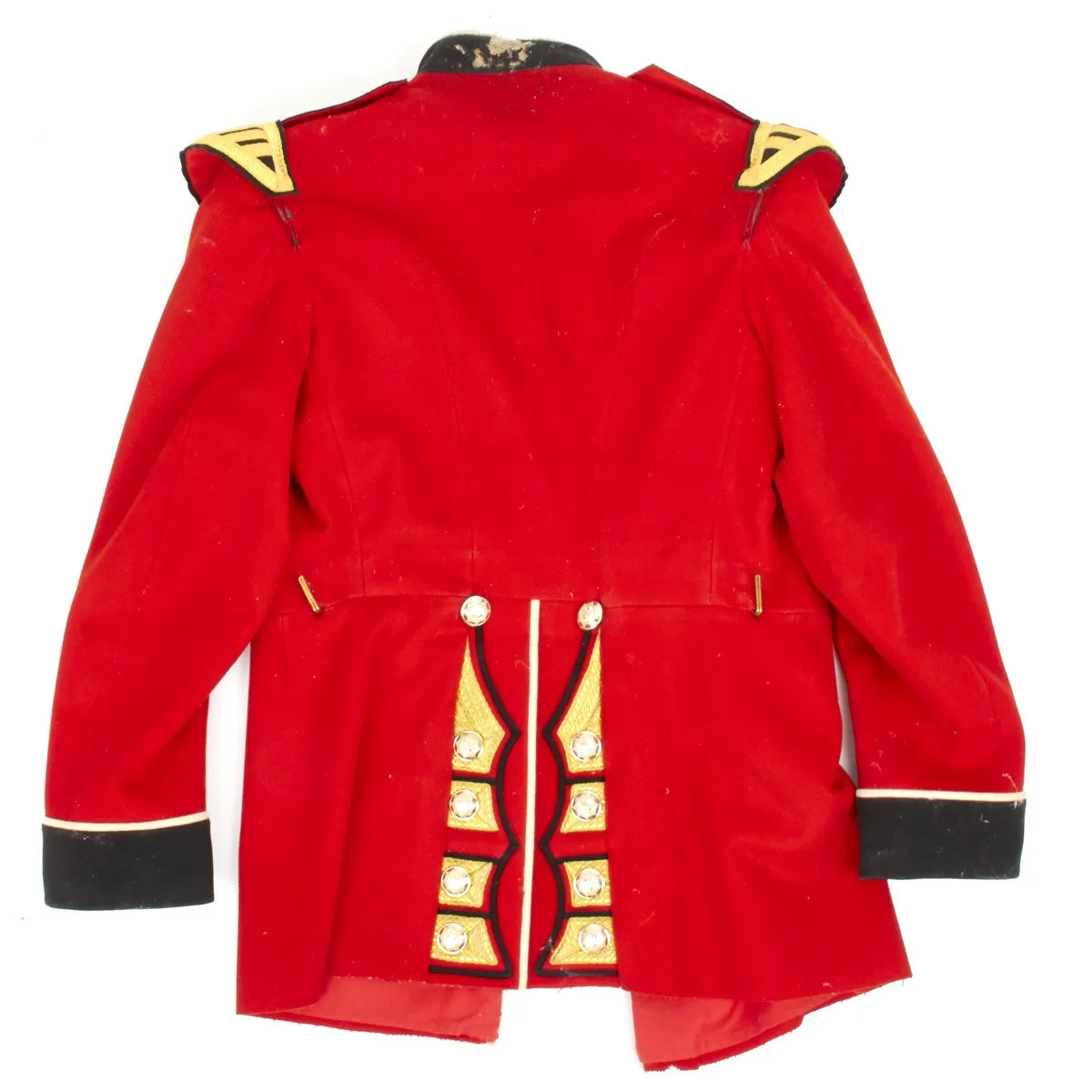 Original British Coldstream Guards Bandsman Uniform Set with Bearskin Helmet - Queens Crown 1950s