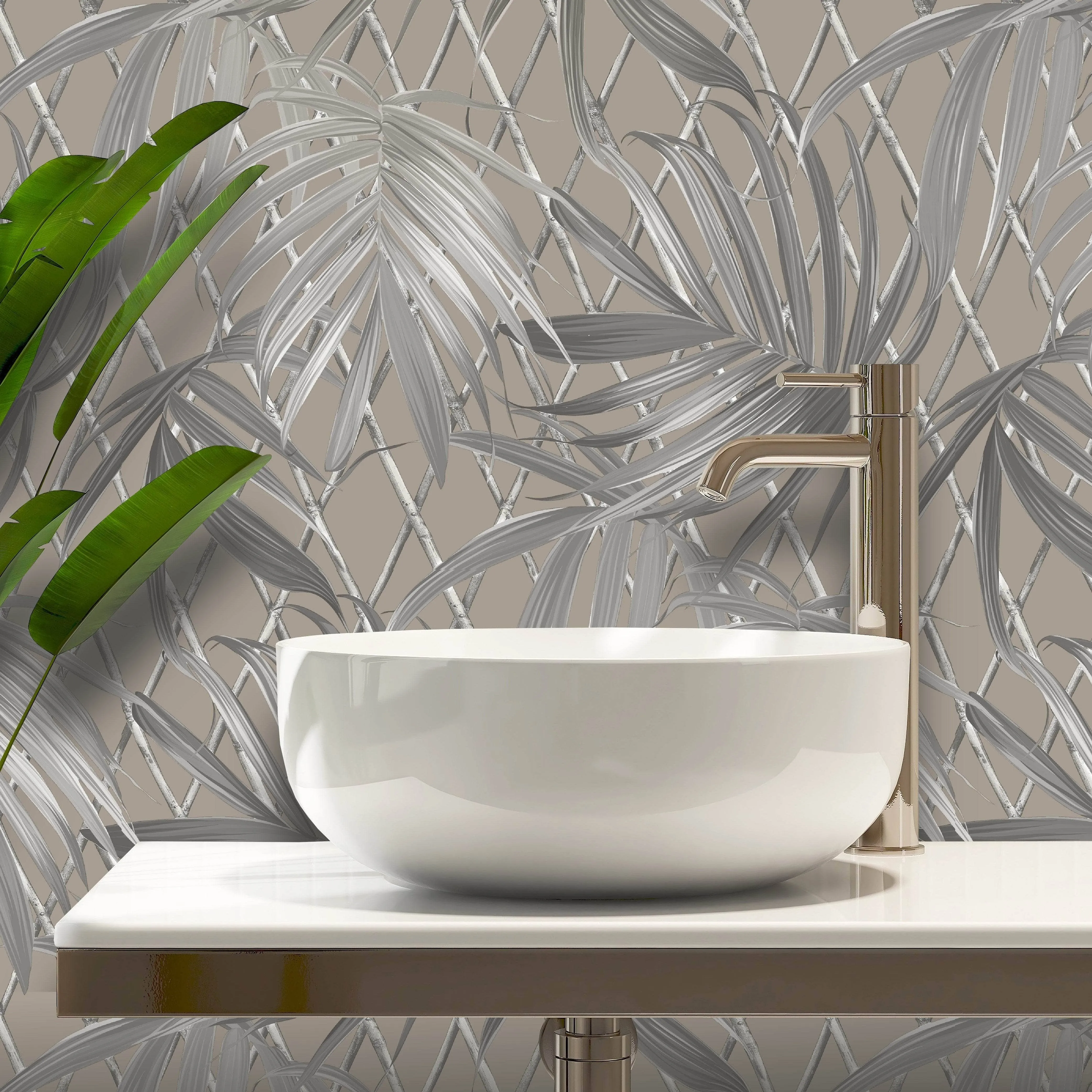 Rasch B31 Paradise Palm Taupe - 539554