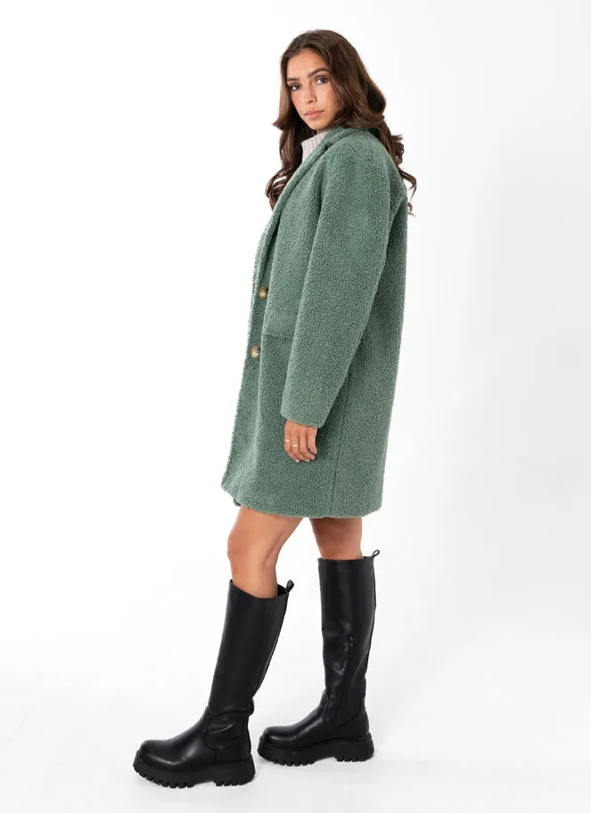 Relaxed Teddy Overcoat