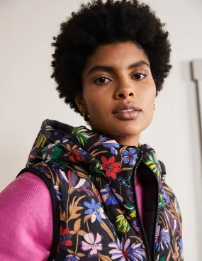 Reversible Lightweight Gilet-Black, Wild Dandelion