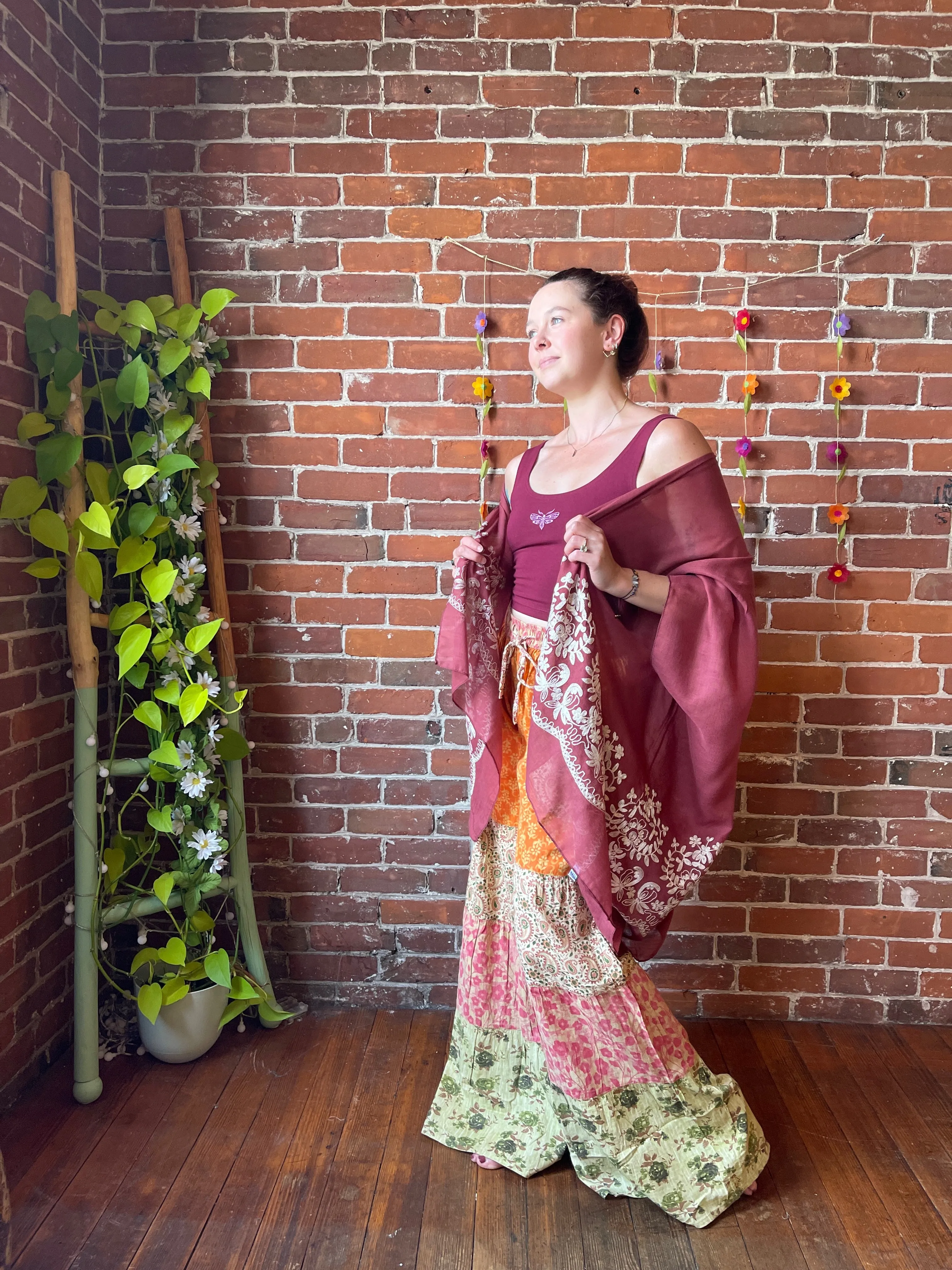 Rosewood Embroidered Boho Kimono Layer
