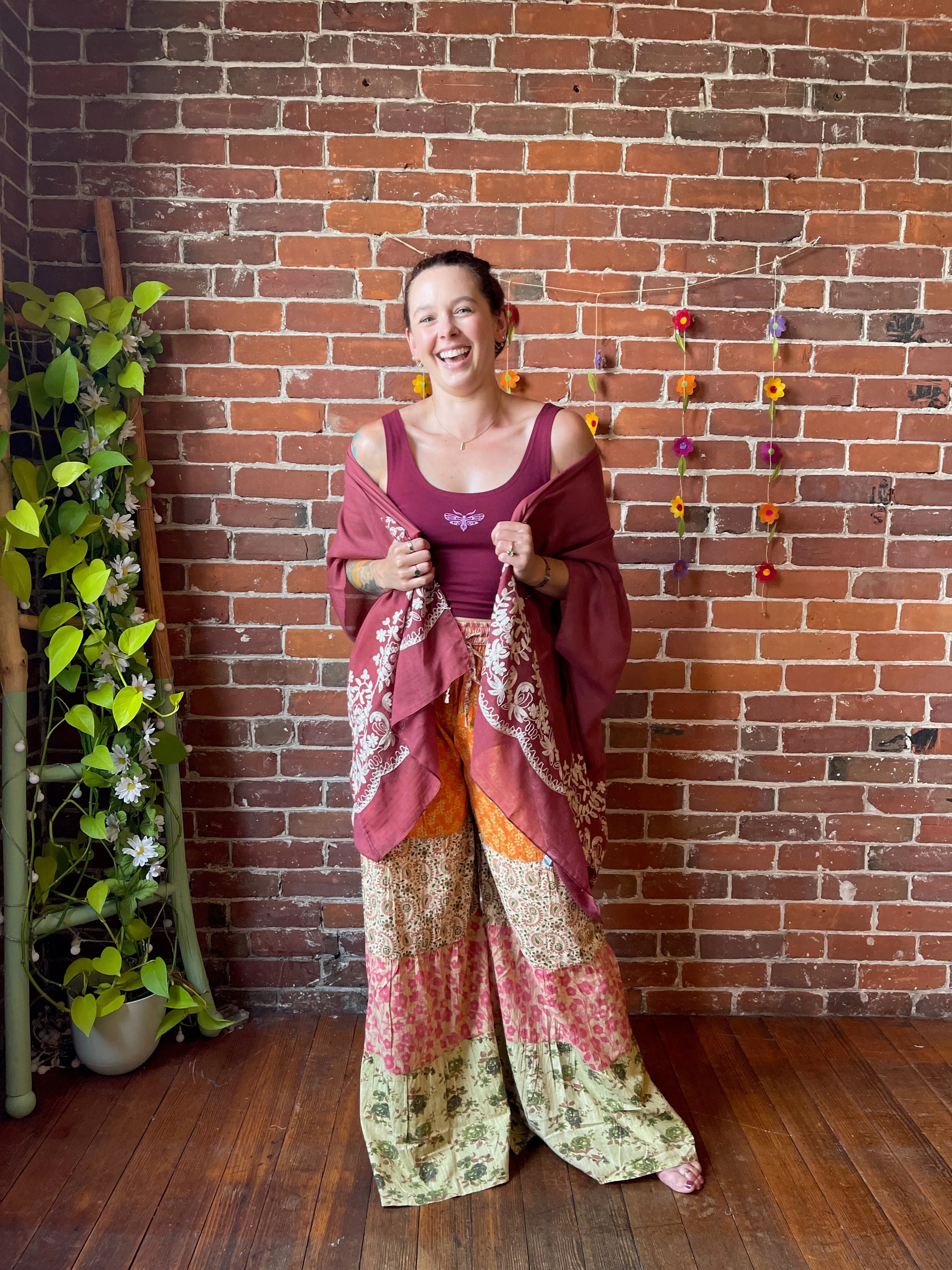 Rosewood Embroidered Boho Kimono Layer