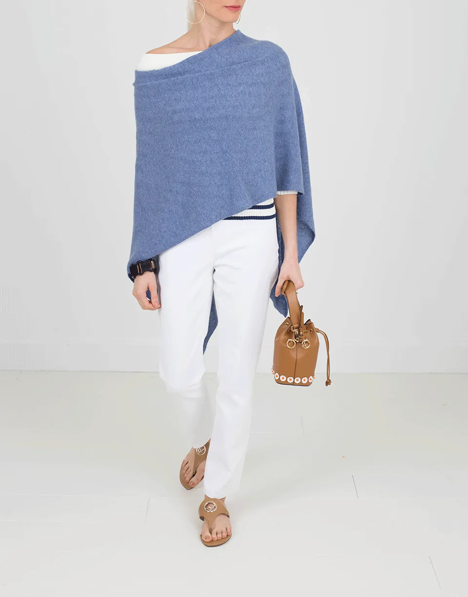 Ruana Poncho - Blue Denim
