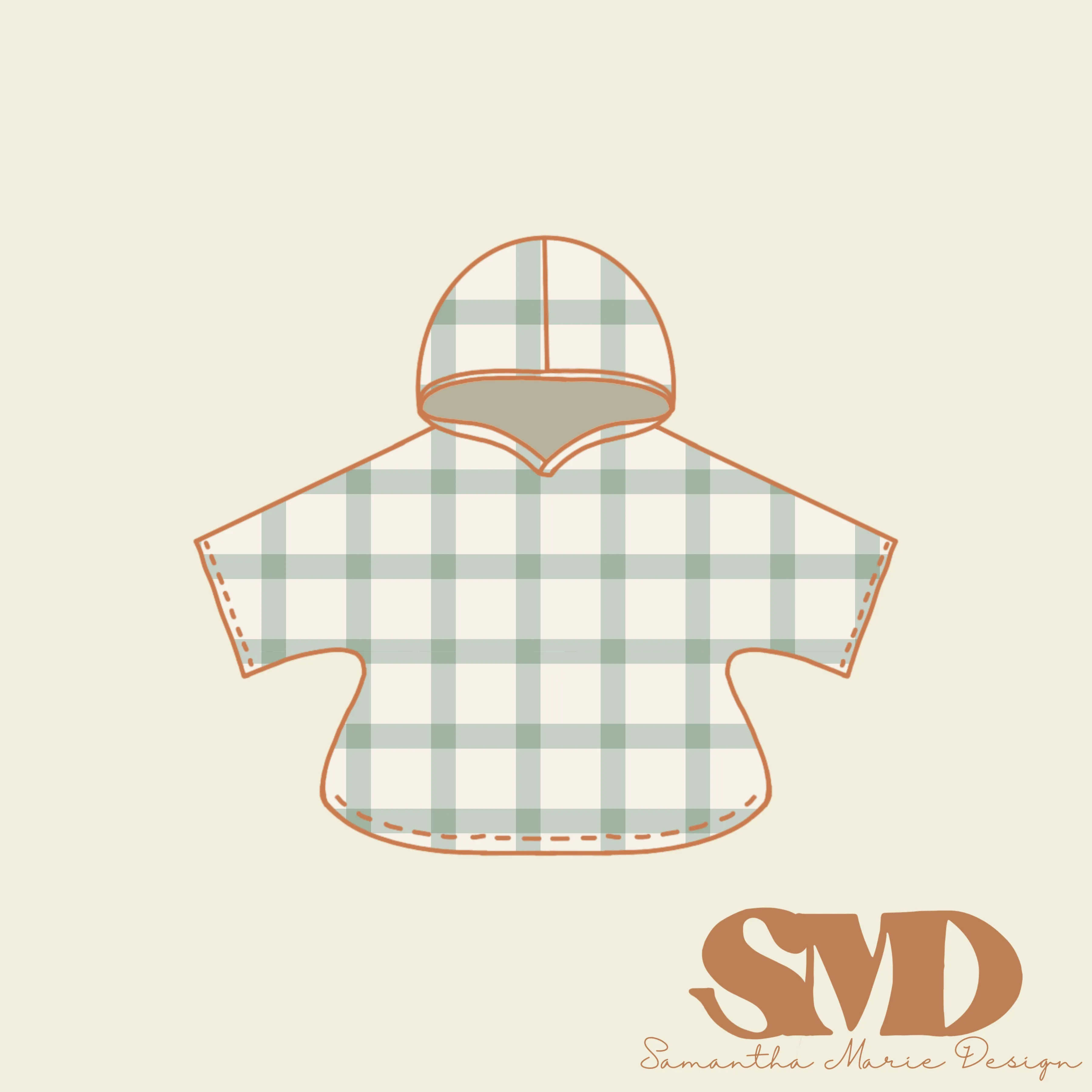SMD Indy Poncho Pattern Mock-up