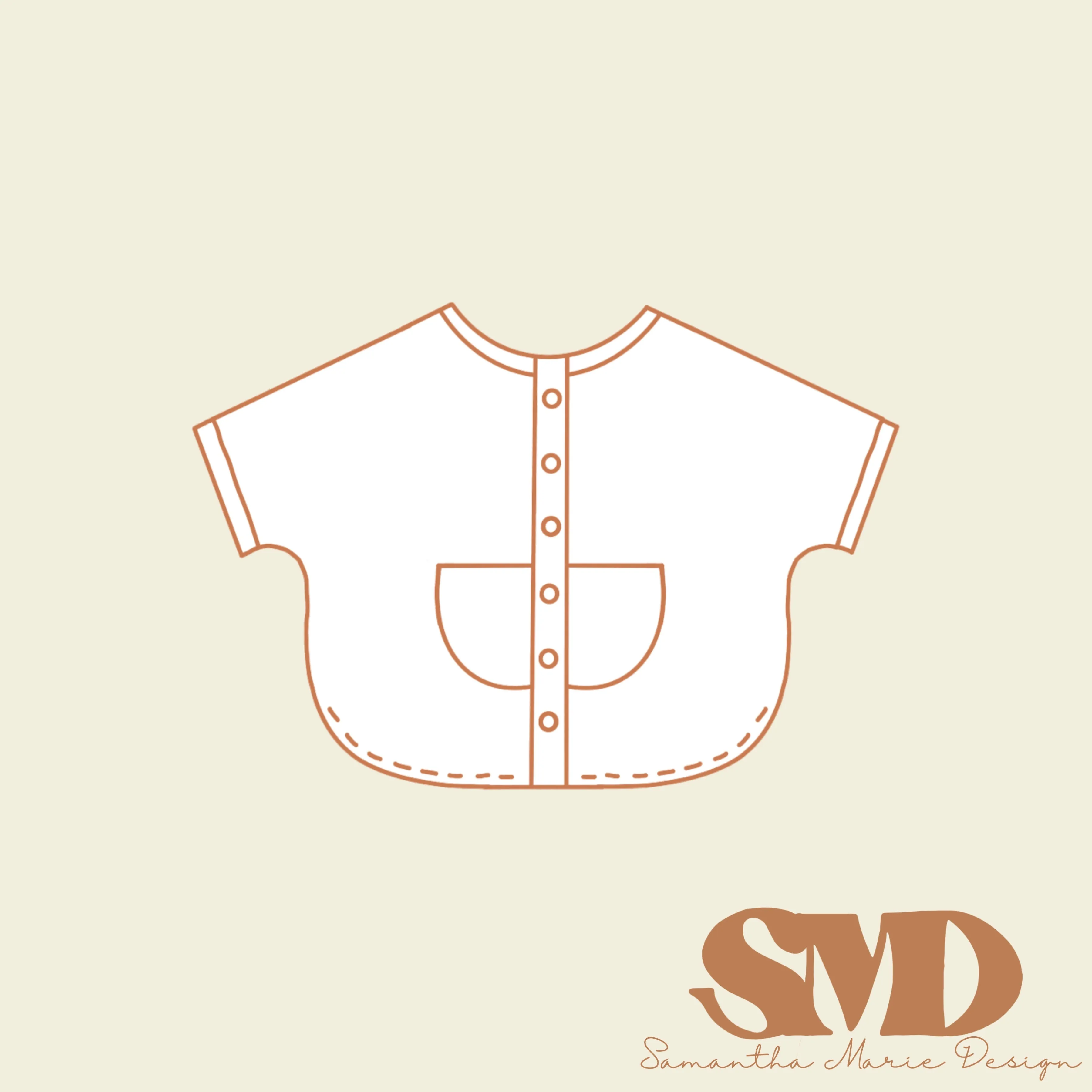 SMD Indy Poncho Pattern Mock-up
