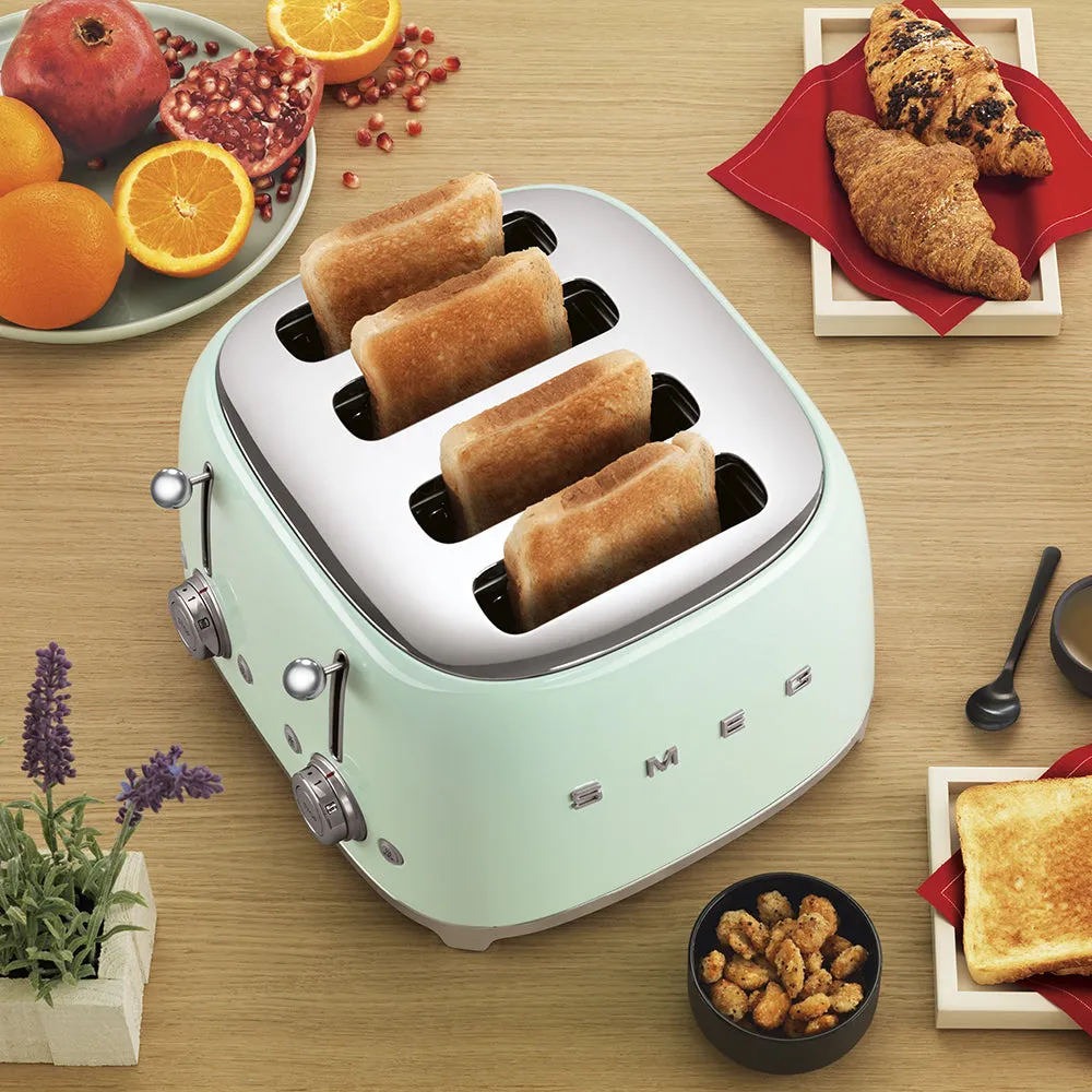 Smeg Toaster 4X4 50´Style Pastel Green Tsf03pgeu
