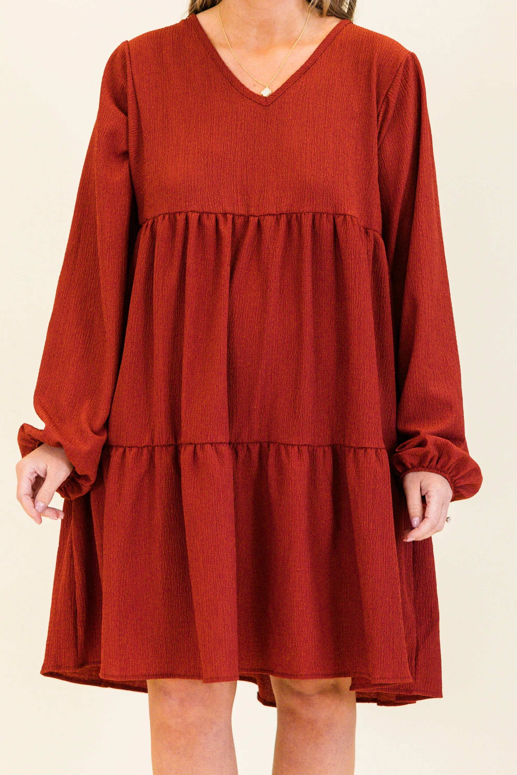 Song Of The Leaves Dress, Cinnamon