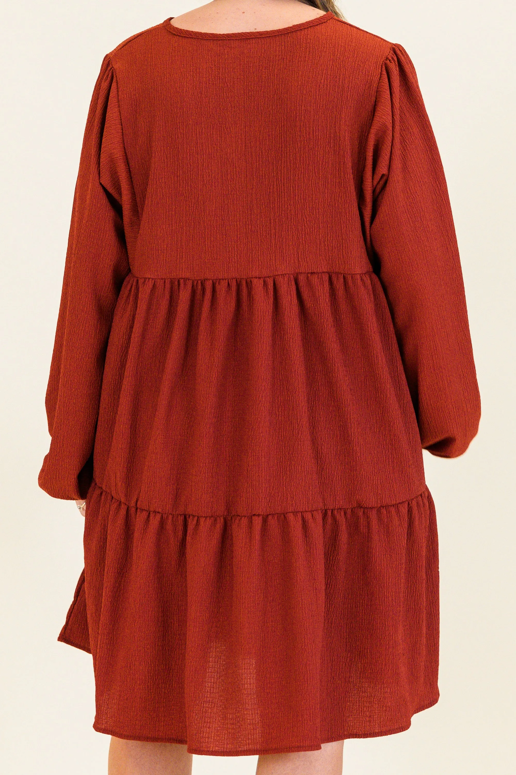 Song Of The Leaves Dress, Cinnamon