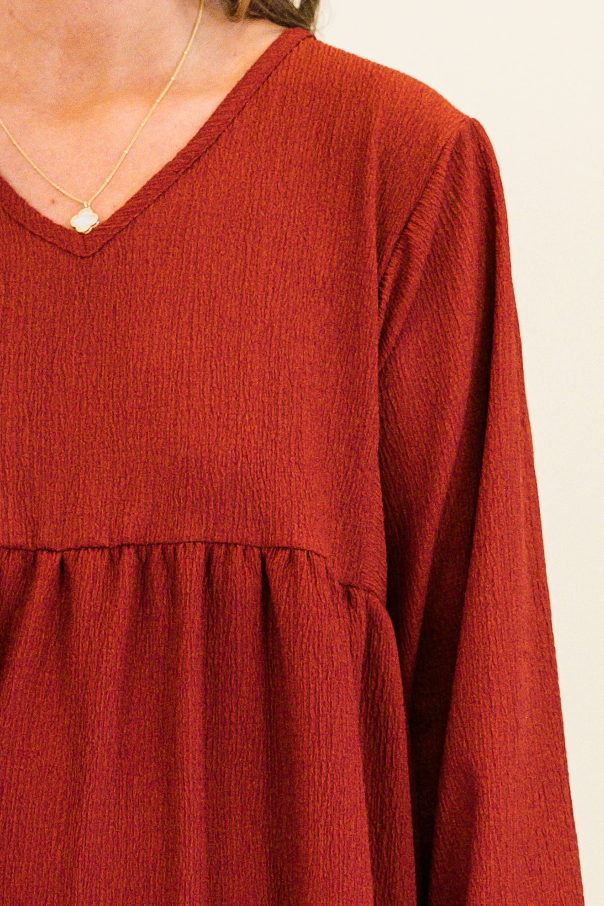 Song Of The Leaves Dress, Cinnamon