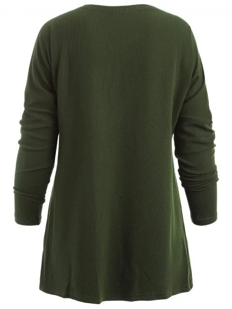Trendy Sleeve Tunic Knit Top