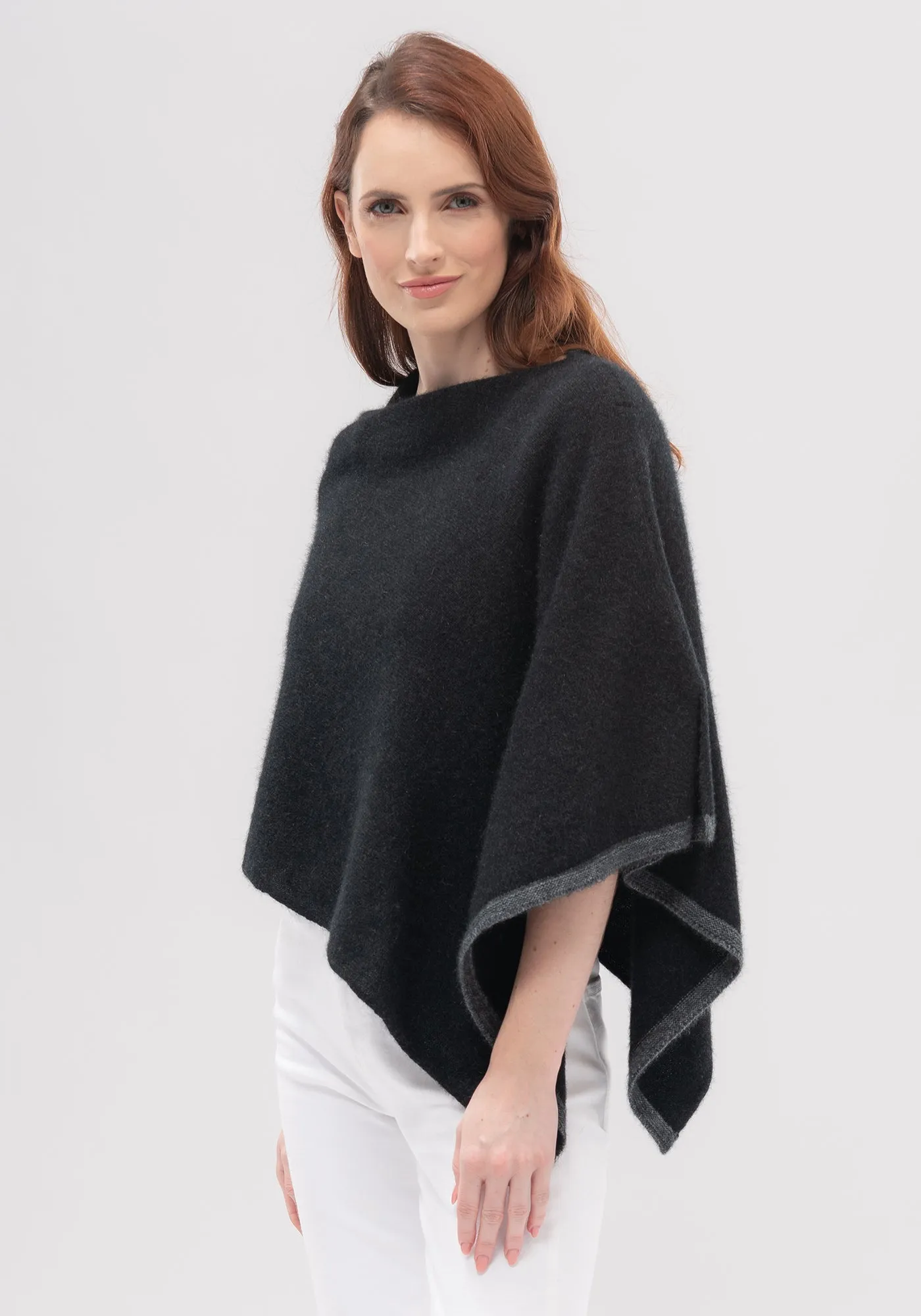TWO TONE PONCHO