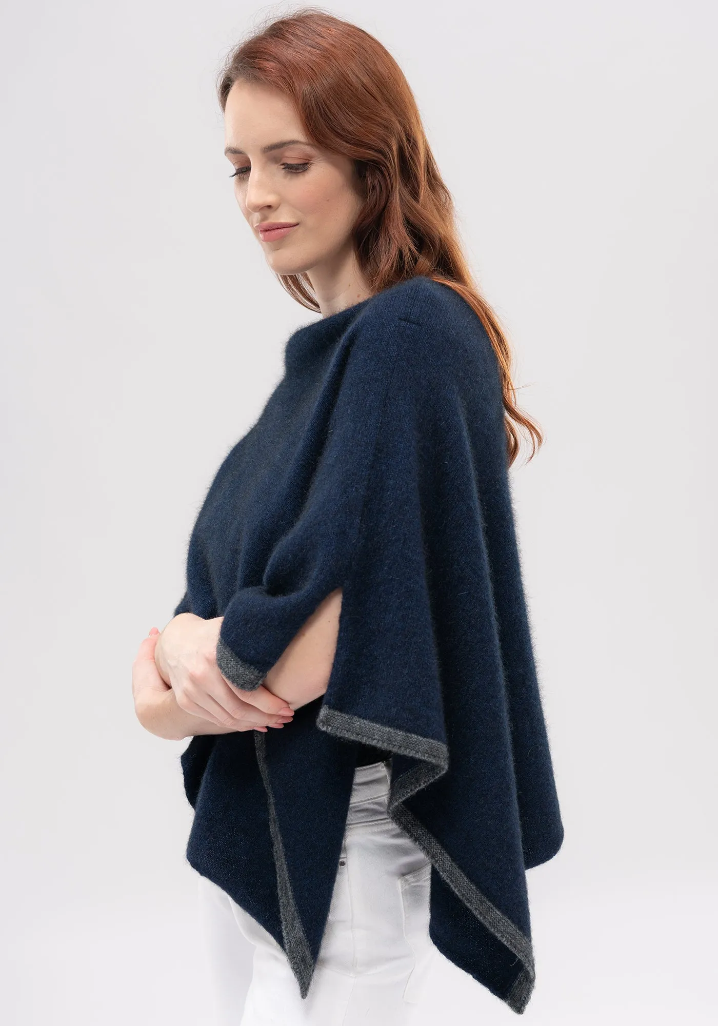 TWO TONE PONCHO