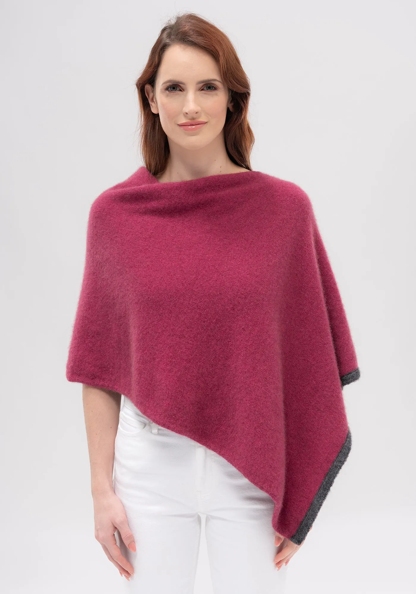 TWO TONE PONCHO