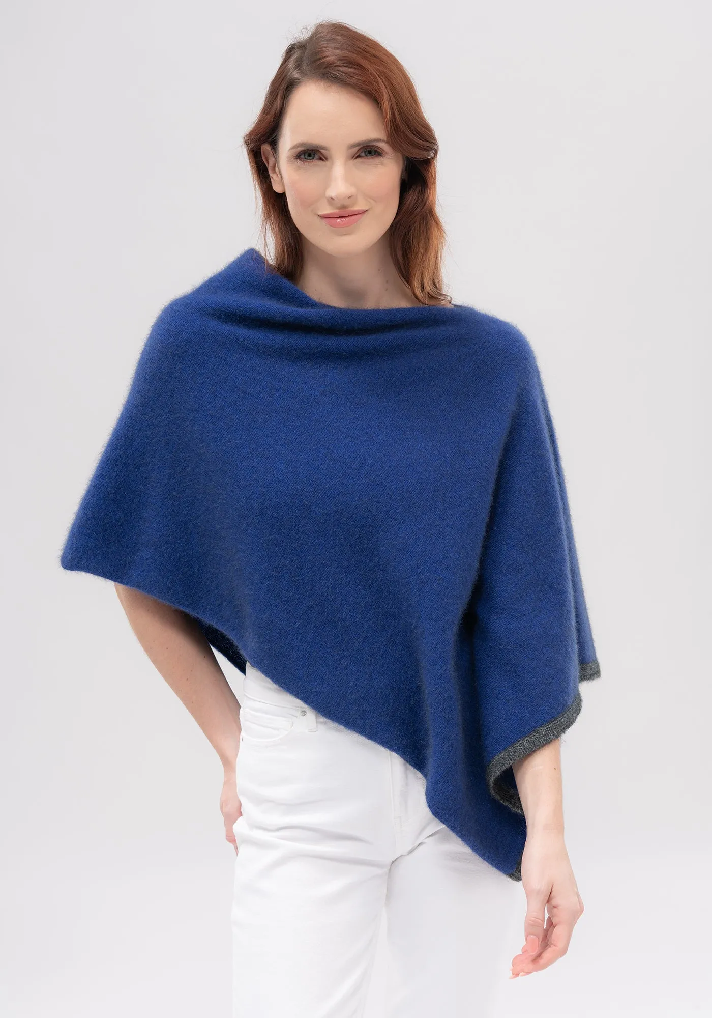TWO TONE PONCHO