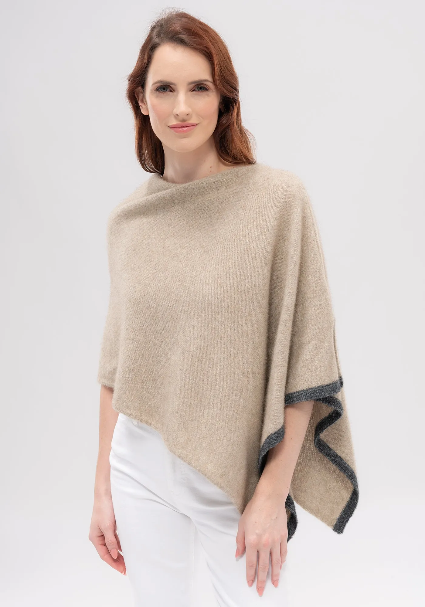 TWO TONE PONCHO