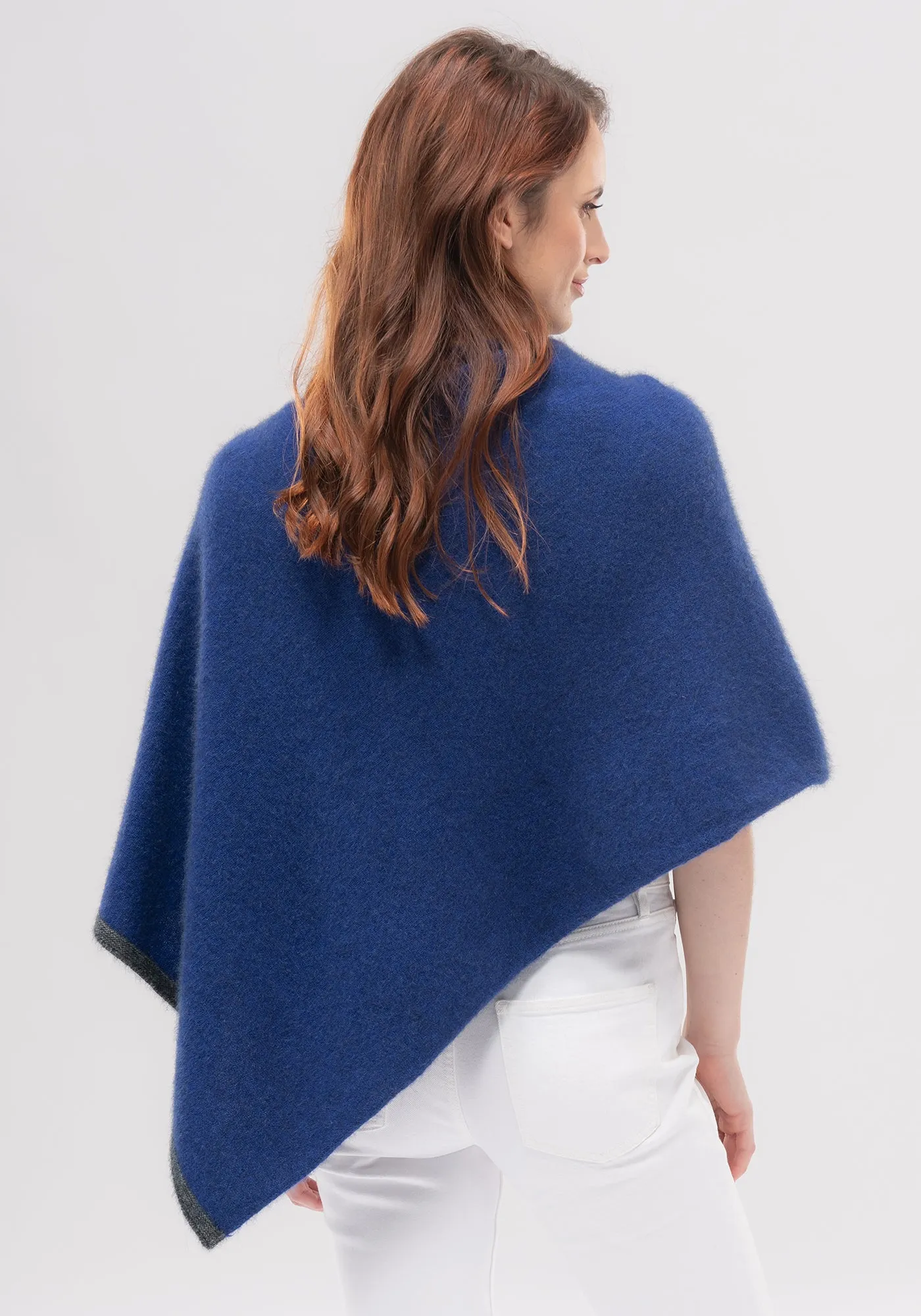 TWO TONE PONCHO