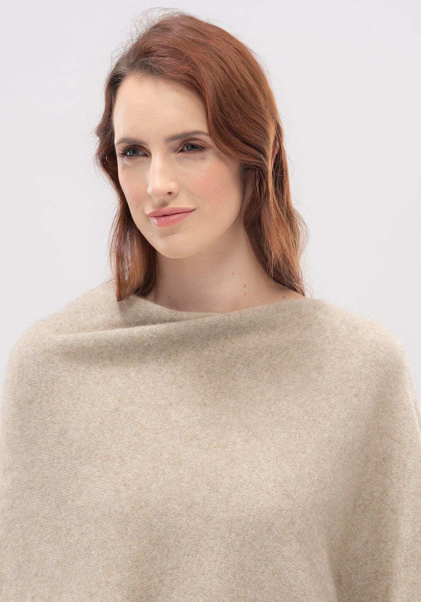 TWO TONE PONCHO