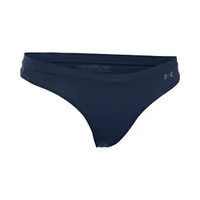 Under Armour Women's Power In Pink Pure Stretch Thong, Midnight Navy/Midnight Navy, Medium