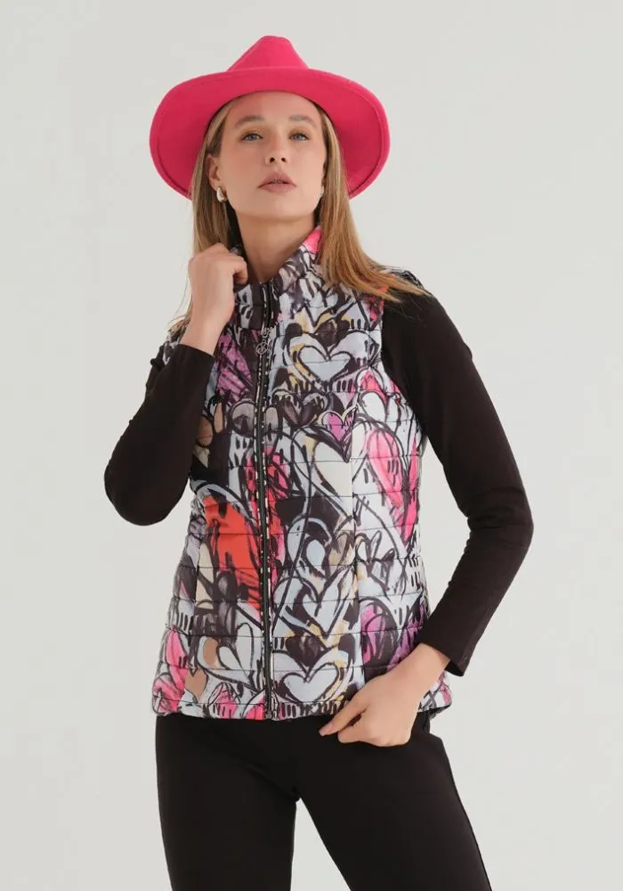Watermelon Heart Print Gilet