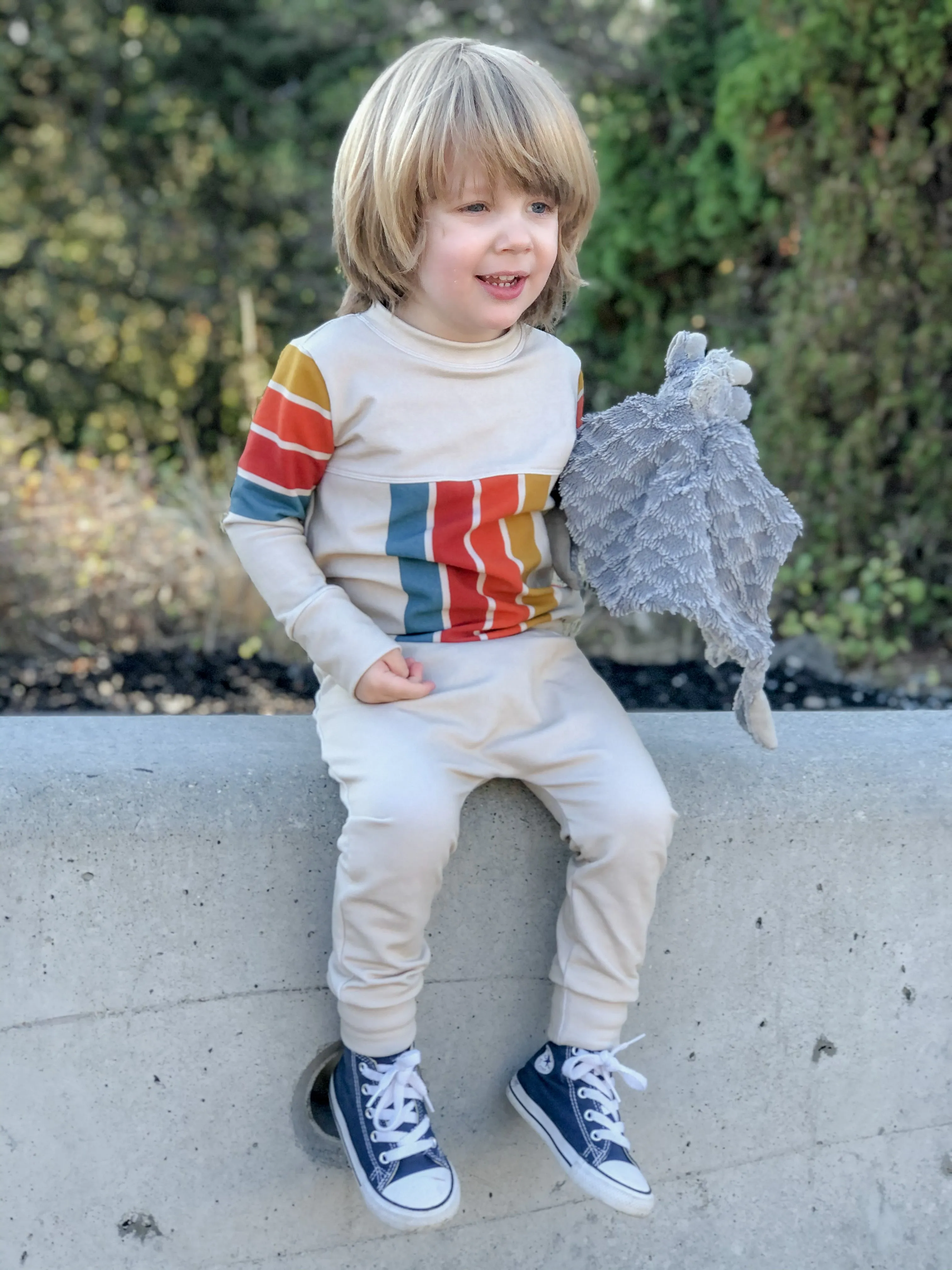 Youth Astoria Crewneck Sweater and Hoodie Digital Sewing Pattern Sizes NB-16Y