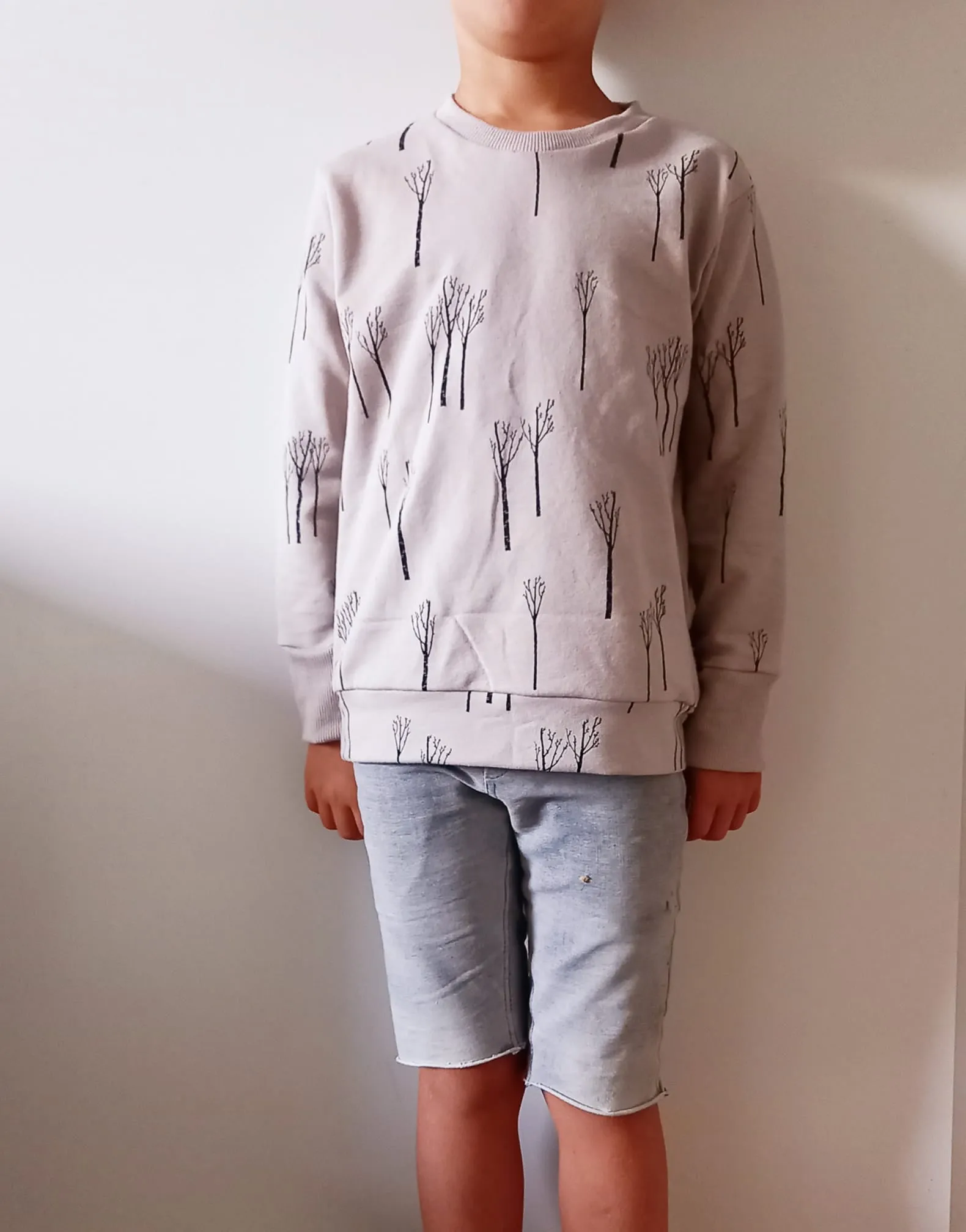 Youth Astoria Crewneck Sweater and Hoodie Digital Sewing Pattern Sizes NB-16Y