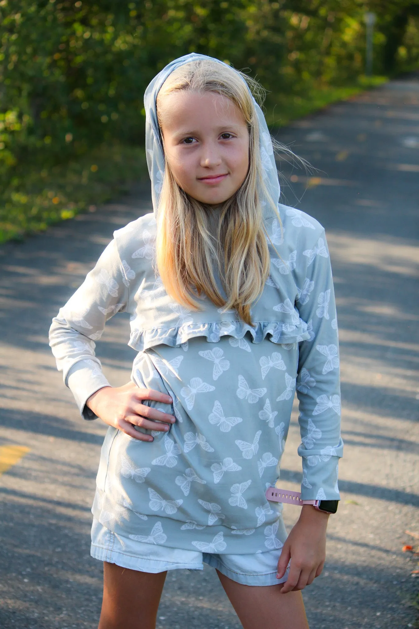 Youth Astoria Crewneck Sweater and Hoodie Digital Sewing Pattern Sizes NB-16Y