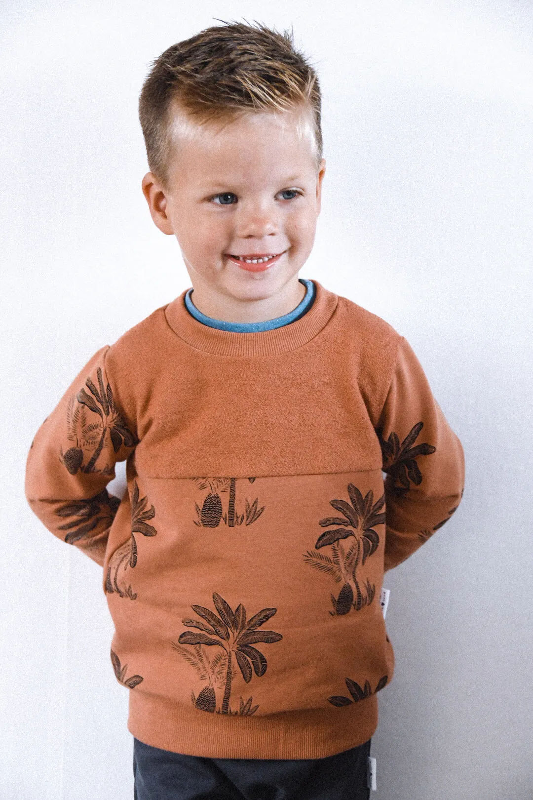 Youth Astoria Crewneck Sweater and Hoodie Digital Sewing Pattern Sizes NB-16Y