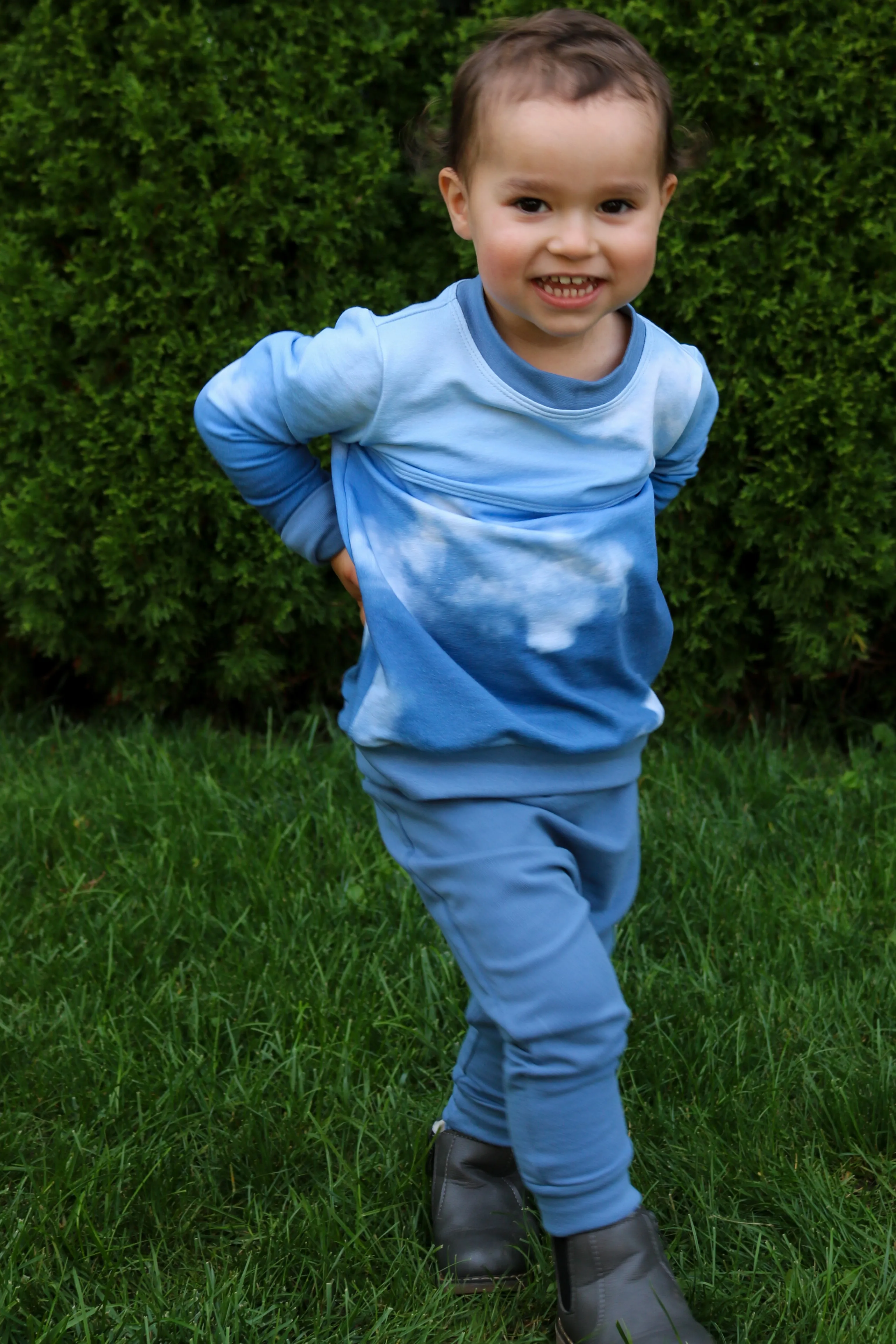 Youth Astoria Crewneck Sweater and Hoodie Digital Sewing Pattern Sizes NB-16Y